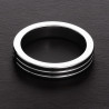 Triune Cockring Ribbed Métal 10mm